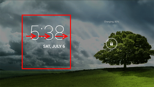 Android Desktop Screen, Swipe Left